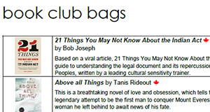 Book Club Bags List